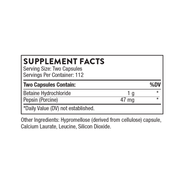 thorne betaine hcl & pepsin