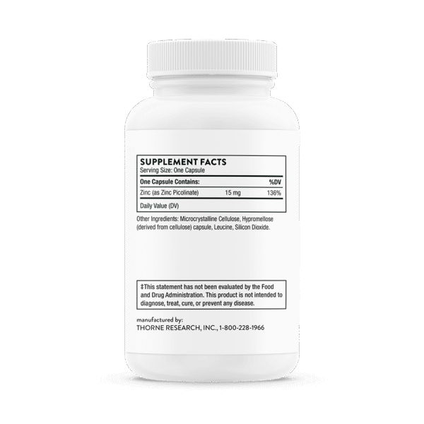thorne zinc picolinate 15 mg