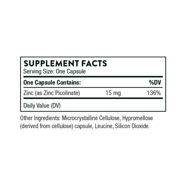 thorne zinc picolinate 15 mg